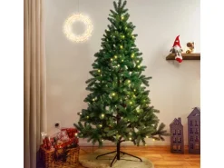 Künstlicher Weihnachtsbaum LED Tannenbaum Nagano 180 cm Kunsttanne Grün