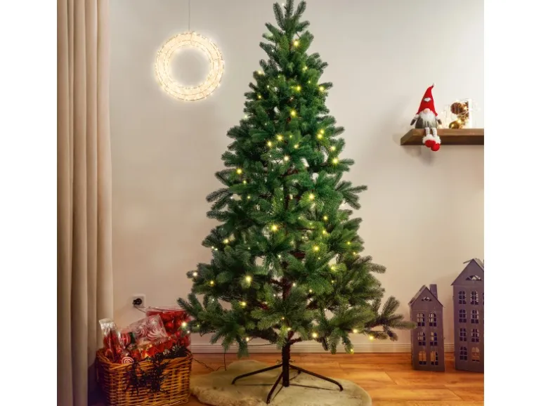 Künstlicher Weihnachtsbaum LED Tannenbaum Nagano 180 cm Kunsttanne Grün