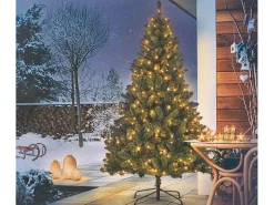 Künstlicher Weihnachtsbaum LED Tannenbaum Tramso 240 cm Kunsttanne Grün