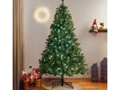 Künstlicher Weihnachtsbaum LED Tannenbaum Tramso 215 cm Kunsttanne Grün
