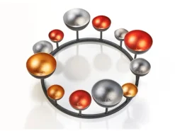 Kobolo Dekokranz Kerzenhalter HUGO für Teelichter Schwarz metallische Farben