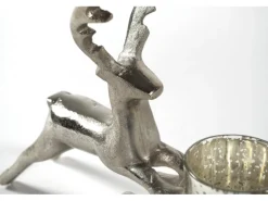 Kobolo Edler Kerzenhalter verziert mit zwei Rentieren für 4 Teelichter