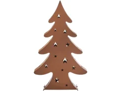 Kobolo Kerzenhalter Teelichthalter Laterne CHRISTMAS aus Metall Rostoptik XL