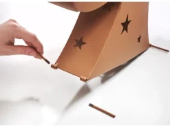 Kobolo Kerzenhalter Teelichthalter Laterne CHRISTMAS aus Metall Rostoptik XL