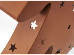 Kobolo Kerzenhalter Teelichthalter Laterne CHRISTMAS aus Metall Rostoptik XL