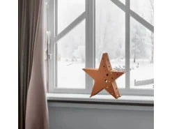 Kobolo Kerzenhalter Teelichthalter Laterne Deko STAR Rostoptik XL