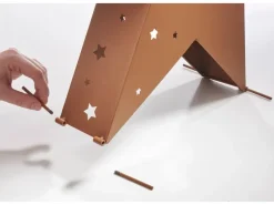 Kobolo Kerzenhalter Teelichthalter Laterne Deko STAR Rostoptik XL