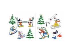 Komar Fenstersticker-Set Mickey Mouse Snowland 30 cm x 30 cm 12 Stück