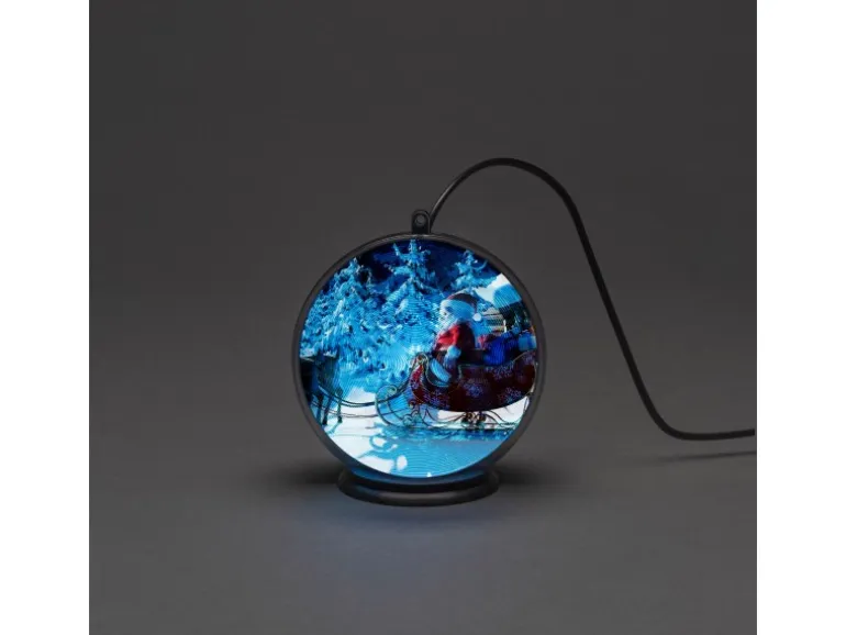 Konstsmide 3D Hologrammkugel Winterlandschaft 2 h Timer 42 Dioden Innen (USB)