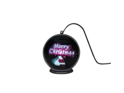 Konstsmide 3D Hologrammkugel "Merry Christmas" 2 h Timer 42 Dioden Innen