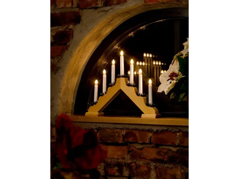 Konstsmide Holzleuchter Innen 7-flammig 230 V Natur