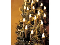 Konstsmide Kerzen-Lichterkette 20 Lichter Gold Gefrostet