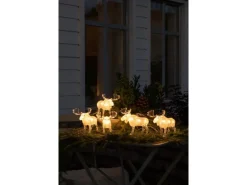 Konstsmide LED Acryl Elche im 5er-Set 40 Dioden Warmweiß