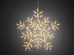 Konstsmide LED Acryl Schneeflocke 90 warmweiße LEDs 8 Funktionen innen und außen