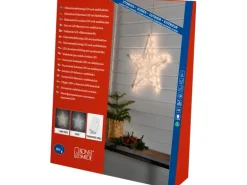 Konstsmide LED Acryl Stern mit 8 Funktionen 48 Lichter Warmweiß 24 V Außentrafo