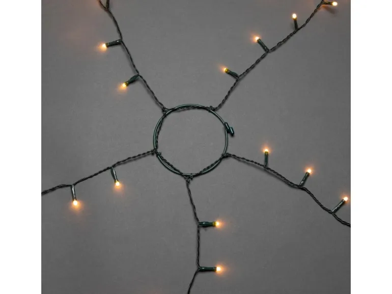 Konstsmide LED Baummantel 5 Stränge mit 40 bernsteinfarbene Dioden mit Ring Ø 8