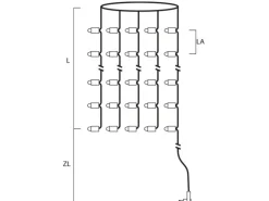 Konstsmide LED Baummantel mit Ring 250 bernsteinfarbene LEDs innen