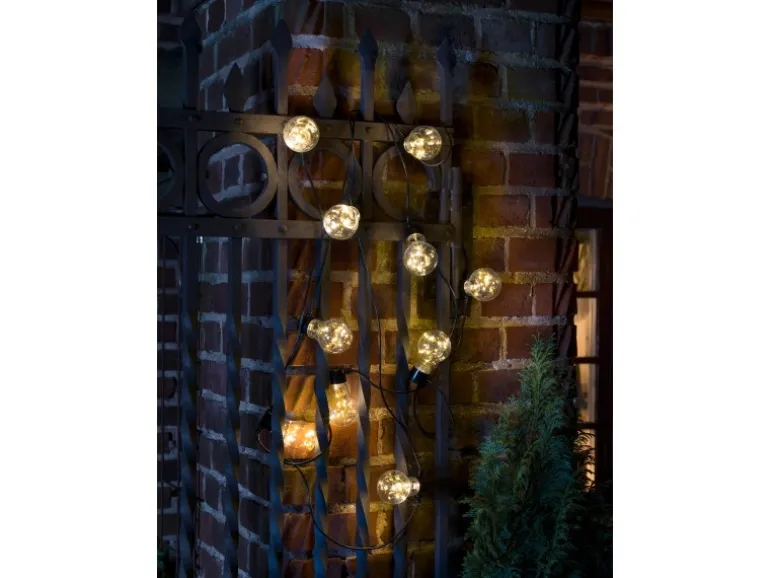 Konstsmide LED Biergartenkette mit LED Tropfen und 10 Leuchtmittel