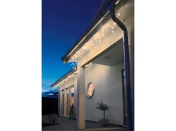 Konstsmide LED Dachrinnenkette Bogenform 96 Lichter Bernsteinfarben