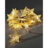 Konstsmide LED Dekokette Metallsterne Gold 16 Warmweiß