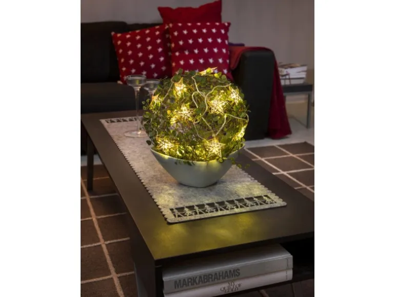 Konstsmide LED Dekokette Metallsterne Gold 16 Warmweiß