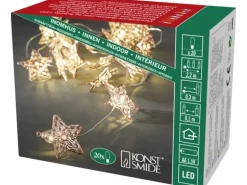 Konstsmide LED Dekokette Metallsterne Kupfer 20 Warmweiß