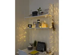 Konstsmide LED Dekokette Metallbälle Silber 24 Warmweiß