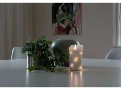 Konstsmide LED Echtwachskerze 3D Flamme Timer 13 LED Tropfen