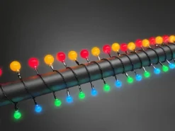 Konstsmide LED Globelichterkette Rund 80 Groß&Klein Bunt