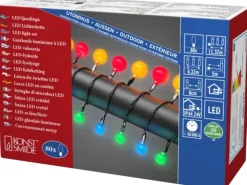 Konstsmide LED Globelichterkette Rund 80 Groß&Klein Bunt