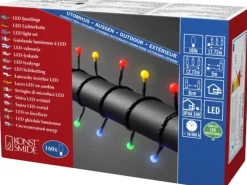 Konstsmide LED Globelichterkette 160 Bunt Außen