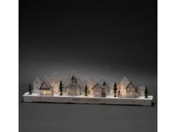 Konstsmide LED Holzsilhouette Dorf 10 Warm-Weiße Dioden