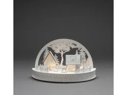 Konstsmide LED Holzsilhouette Häuser und Rentiere