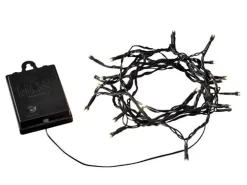Konstsmide LED Lichterkette 40 warmweiße LEDs schwarzes Kabel innen und außen