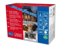 Konstsmide LED Lichterkette 80 warmweiße LEDs schwarzes Kabel innen und außen