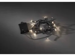 Konstsmide LED Lichterkette 80 warmweiße LEDs schwarzes Kabel innen und außen