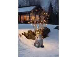 Konstsmide LED Lichterkette 80 warmweiße LEDs schwarzes Kabel innen und außen