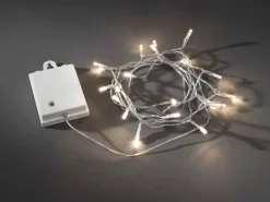 Konstsmide LED Lichterkette 80 warmweiße LEDs weißes Kabel innen und außen