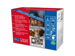 Konstsmide LED Lichterkette 80 warmweiße LEDs weißes Kabel innen und außen