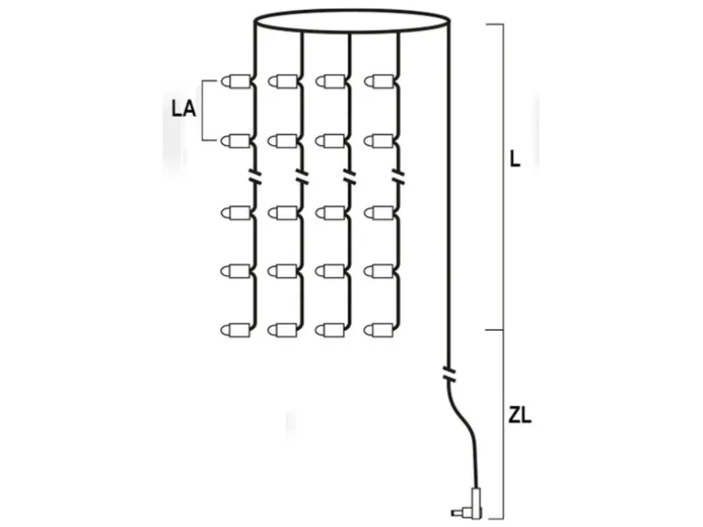Konstsmide LED Lichterkette Tropfenlametta 200 warmweiße LEDs innen