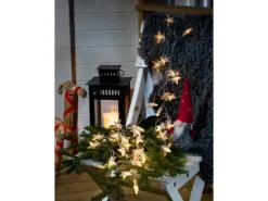 Konstsmide LED Lichterkette Acryl Stern 40 warmweiße LEDs Timer innen