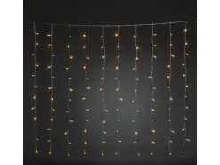 Konstsmide LED Lichtervorhang für Fenster mit 120 bernsteinfarbenen Dioden