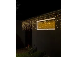 Konstsmide LED Lichtervorhang Eisregen Globes 400 warmweiße LEDs innen und außen