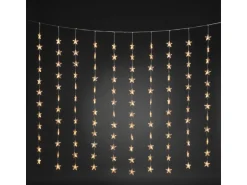 Konstsmide LED Lichtervorhang 120 Sterne mit 120 bernsteinfarbenen Dioden