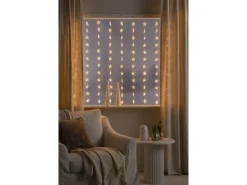 Konstsmide LED Lichtervorhang 120 Sterne mit 120 bernsteinfarbenen Dioden