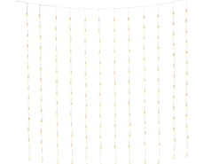 Konstsmide LED Lichtervorhang Tropfenform 400 Bernsteinfarbene Dioden Außen IP44