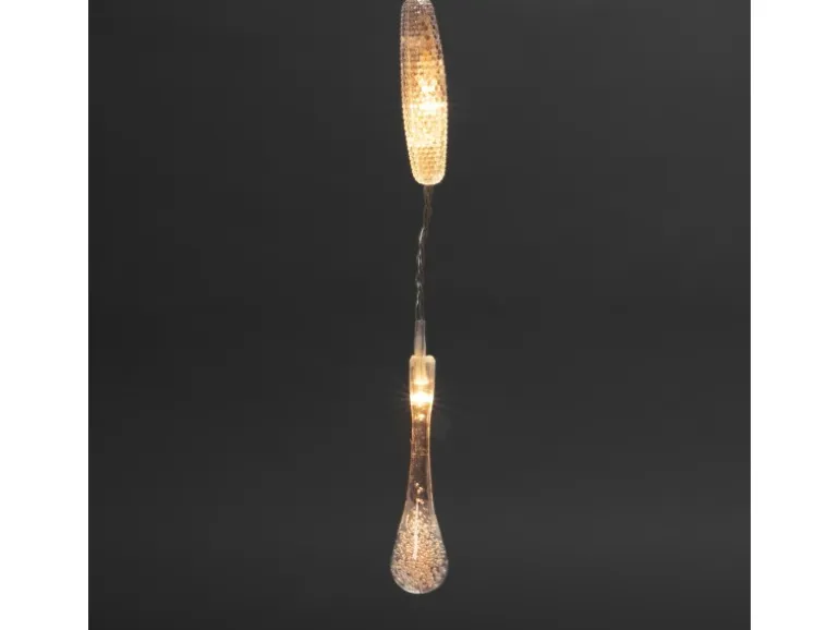 Konstsmide LED Lichtervorhang Tropfenform 400 Bernsteinfarbene Dioden Außen IP44