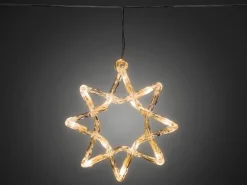 Konstsmide LED Lichtervorhang 5 Acrylsterne 60 Lichter Warmweiß