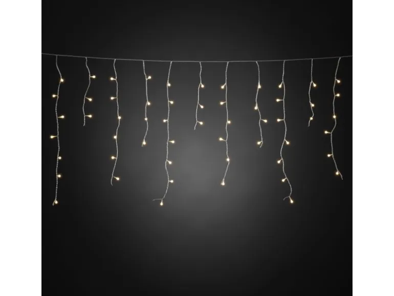 Konstsmide LED Lichtervorhang Eisregen Globes 200 warmweiße LEDs innen und außen