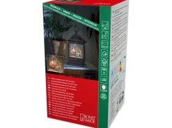 Konstsmide LED Schneelaterne Weihnachtsmann im Schlitten 1 LED Warmweiß